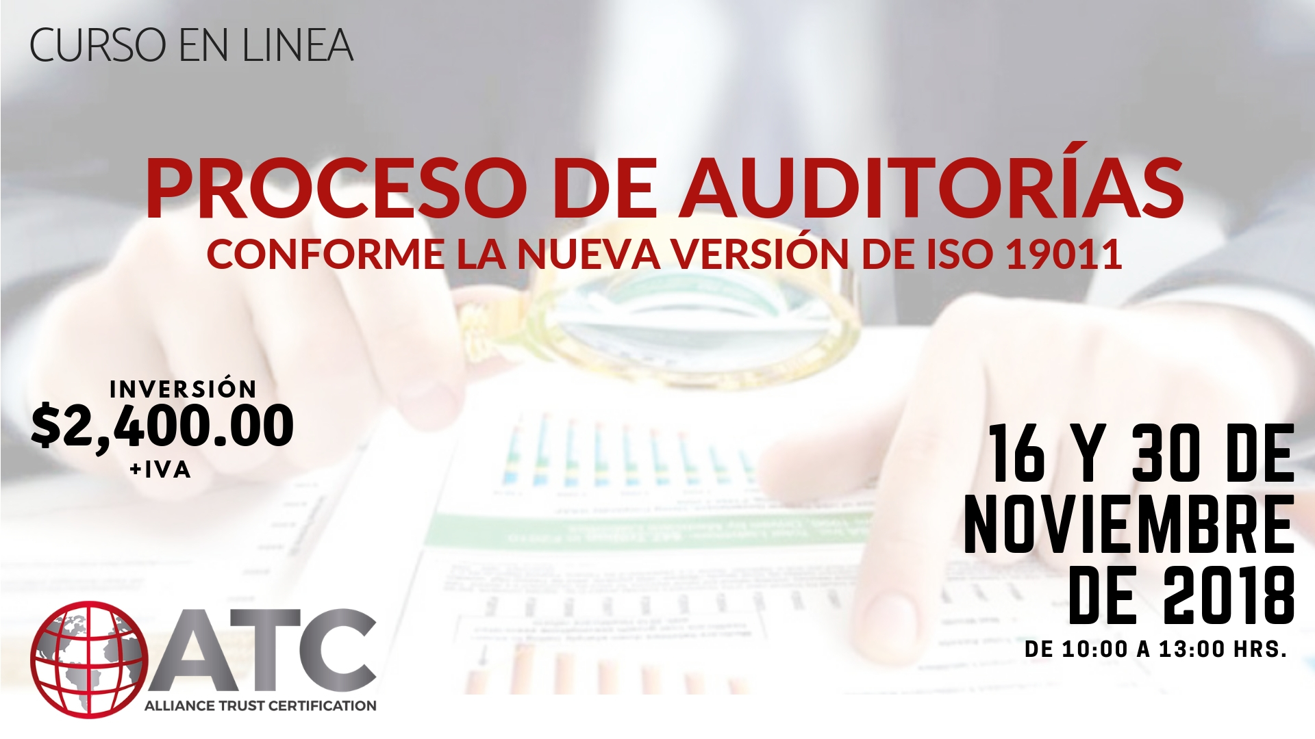 Curso “Auditorias conforme a ISO19011:2018”