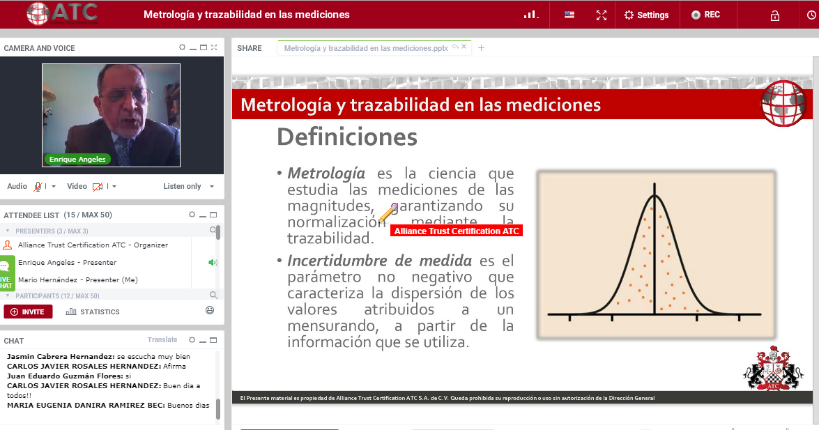 Transmisión Curso de Metrología y Trazabilidad en las Mediciones